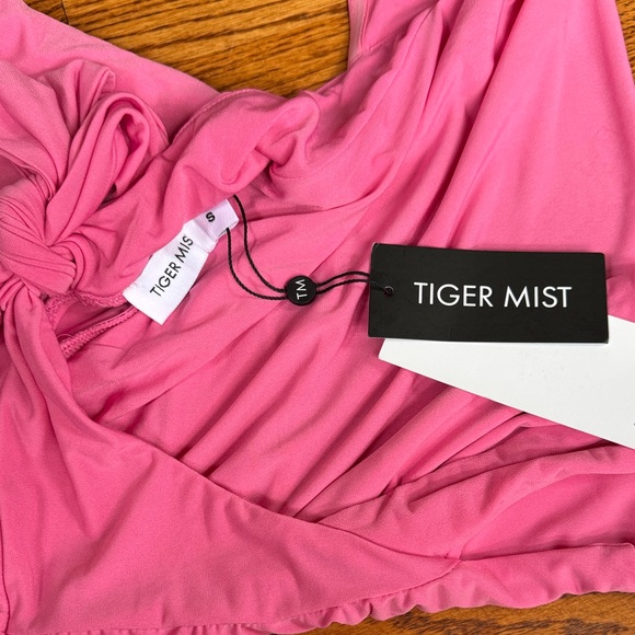 Tiger Mist Pink Ruched Dress - Picture 4 of 5